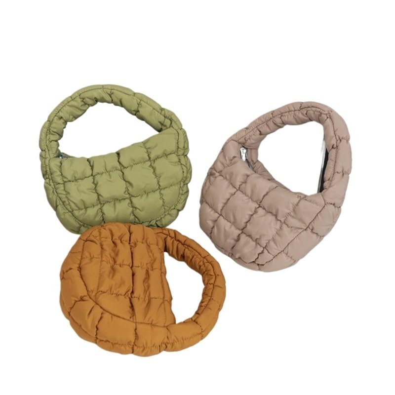 Mini sac fourre-tout matelassé en nylon souple avec sa pochette clé chic