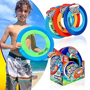 JA-RU Soft Giant Frisbee Throwing Disc 16″ (3 Unit Assorted) Soaring Flyer Splash Fun Aqua Flyer Lightweight. Flying Discs for Kids & Adult Toys. Safe Easy and Professional. Plus Bouncy Ball.5138-3p