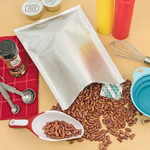 Dry-Packs 60 - 1 Gallon ShieldPro Mylar Bags (10"x14") & 60 - 300cc Oxygen Absorbers (In packs of 20) For Dried Dehydrated and Long Term Food Storage - Food Survival,Silver,MB10x14-300CC-60PK-OB - Thumbnail 3