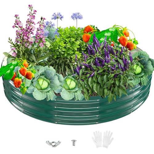 Cama de jardín de acero galvanizado verde oscuro con paneles de 0.8 mm 2