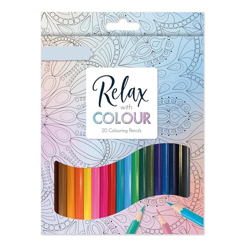 1ABOVE 20 Colouring Pencils - Assorted Colours wooden colouring pencils Pre sharpened Colour Therapy Colouring Pencil A Must-Have for All Kids Arts & Crafts Sets