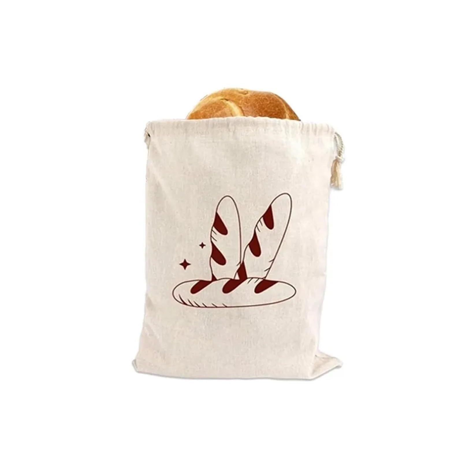 XXHNBF Homemade Bread Storage Bags, Bread Bags, Linen Storage Bag Drawstring Reusable Washable Multiple Sizes