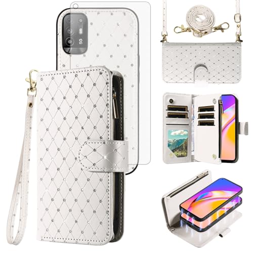 Coque OPPO A94 5G Asuwish ZSZXCXDK UK Blanc protection telephone portable