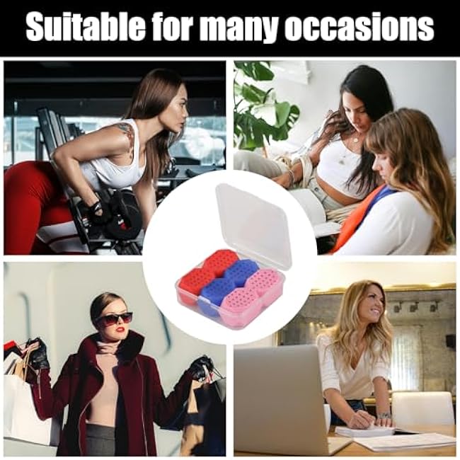 6pcs Jaw Exerciser, Silicone Jaw Muscle Strengthener with 3 Resistance Levels Jaw Trainer Tablets for Double Chin Removal Jaw Toner Chin Trainer Shaper Face Sculptor for Women Men