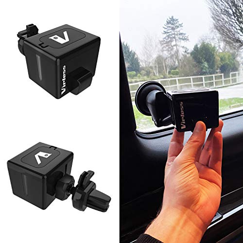 Virless Distributeur de Gel Hydroalcoolique pour Voiture-Rechargeable&ndash; Adapt&eacute; Voiture-Accessoire Voiture pour Nettoyage de Mains-Resistant aux Forte temp&eacute;rature-Accessoire Auto Design 80ML