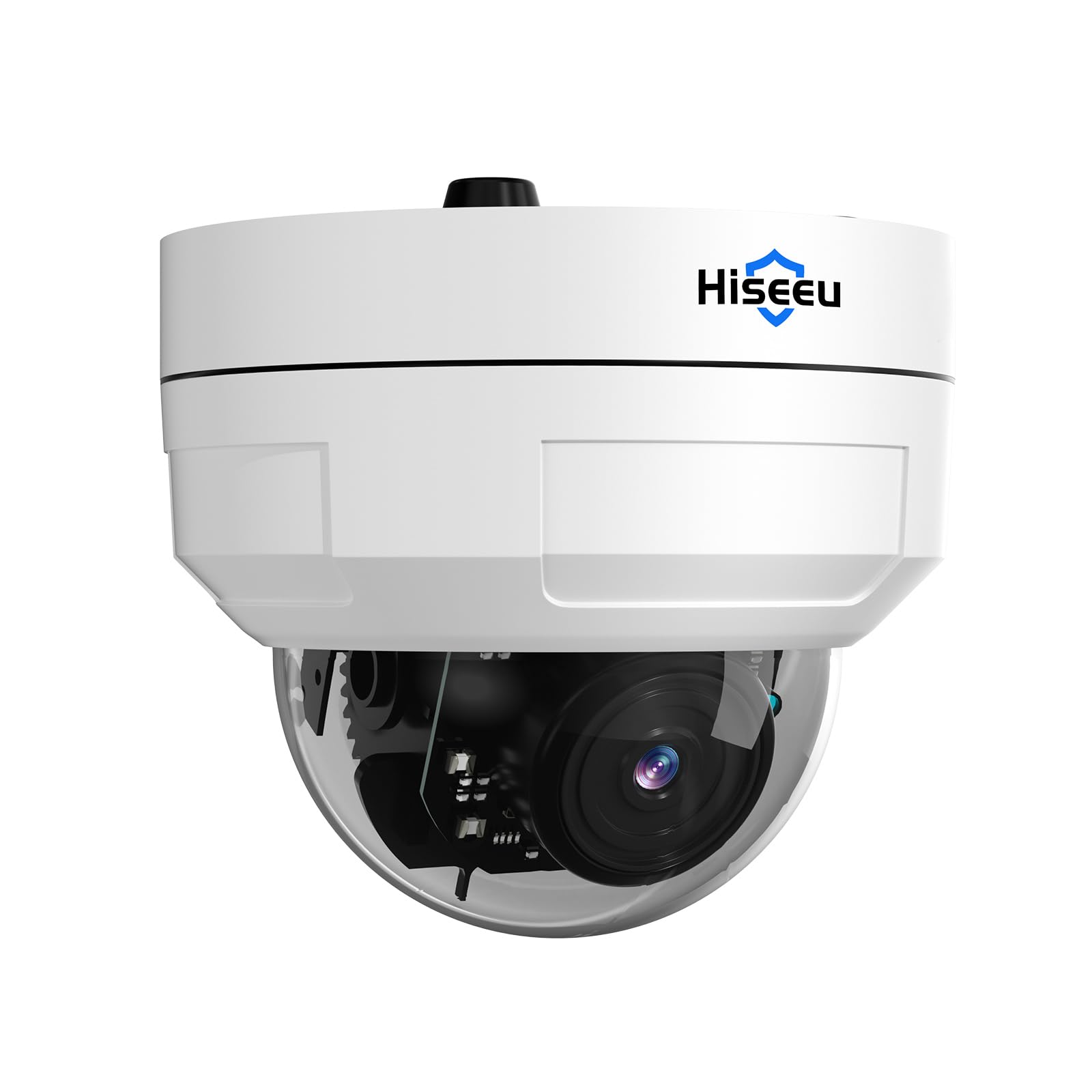 Hiseeu 4K 8MP Cámara PoE con Cable,Cámara de Seguridad para Exteriores de 360° con visión Nocturna en Color,Detección de Movimiento,Audio Bidireccional（No Compatible con el Kit WiFi）
