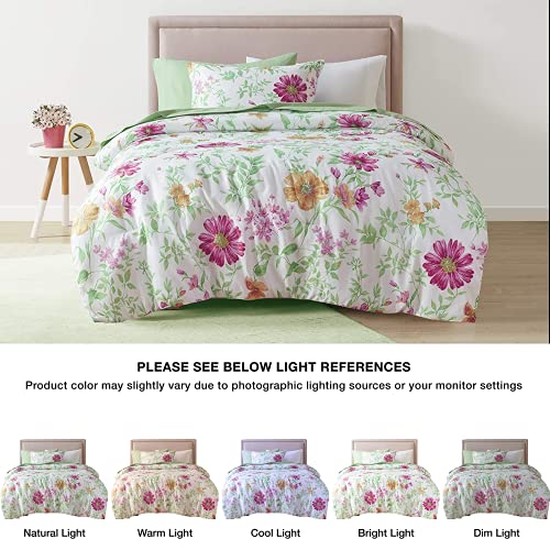 Comfort Spaces Bed In A Bag Comforter Set - College Dorm Room Essentials For Girls Bedding, Complete Dormitory Bedroom Pack And Sheet With 2 Side Pockets, King, Green #TOP1