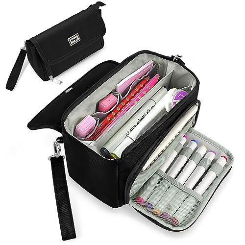 Sooez Large Pencil Case,Big Capacity Pencil Bag with 3 Compartments ...