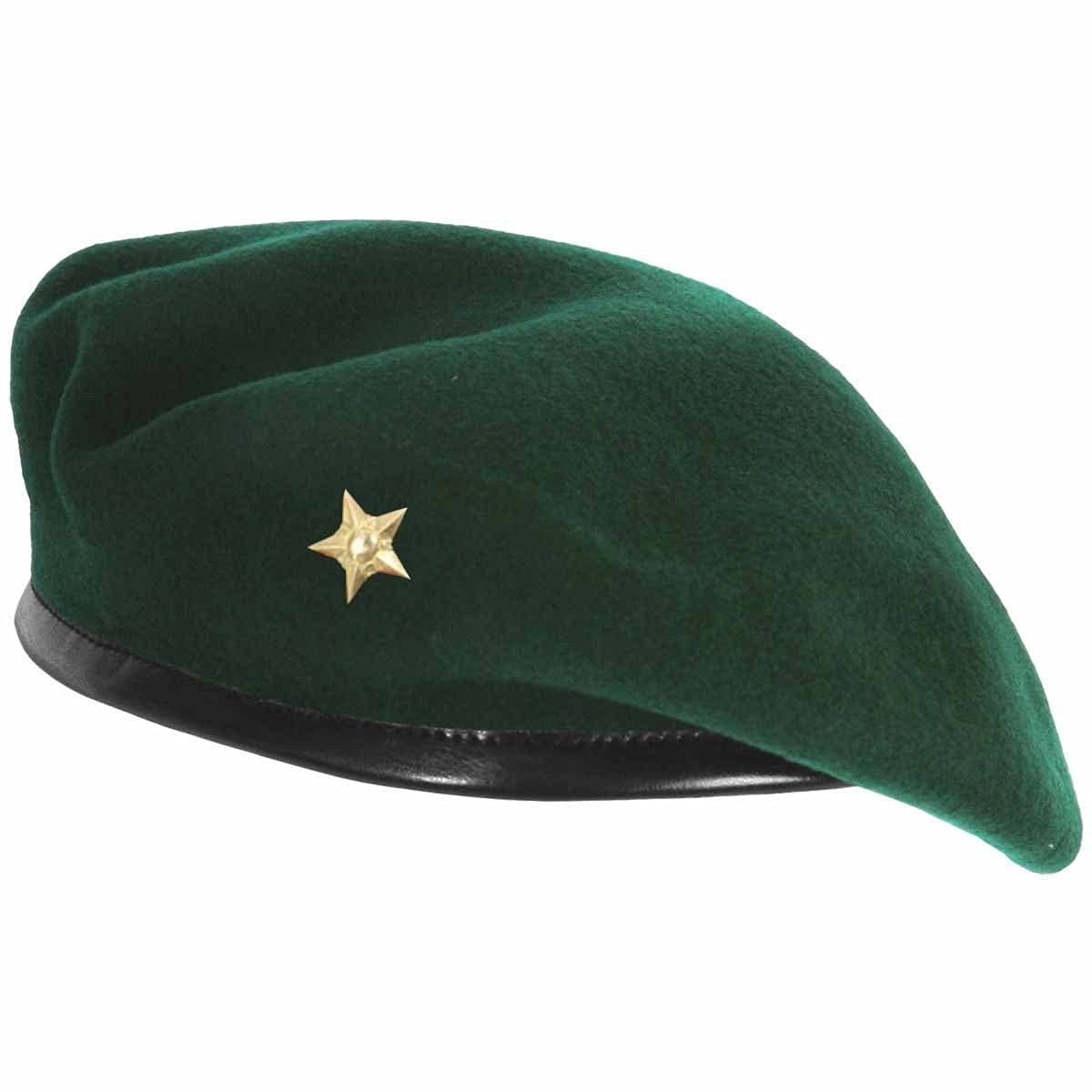 GenericWan-Sukh Army Style Cap, Rajputana Cap, Men Wool Beret Star Size 7-8 Regular Size (Pack of 1)