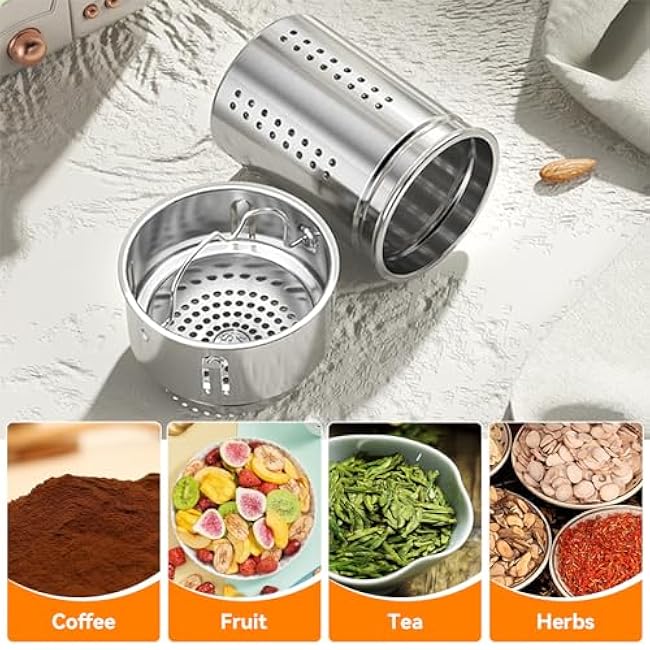 Stainless Steel Insulated Tea Infuser Bottle, Vacuum Insulated Water Bottle, Tea Tumbler with Separate Tea Compartment, 24-Hrs Insulation Commute Travel (Black,32oz/1000ml)