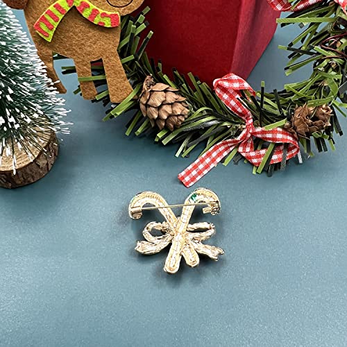 XGALBLA Christmas Brooch Pins, Rhinestone Crystal Enamel Christmas Jewelry Gift for Women Girls4