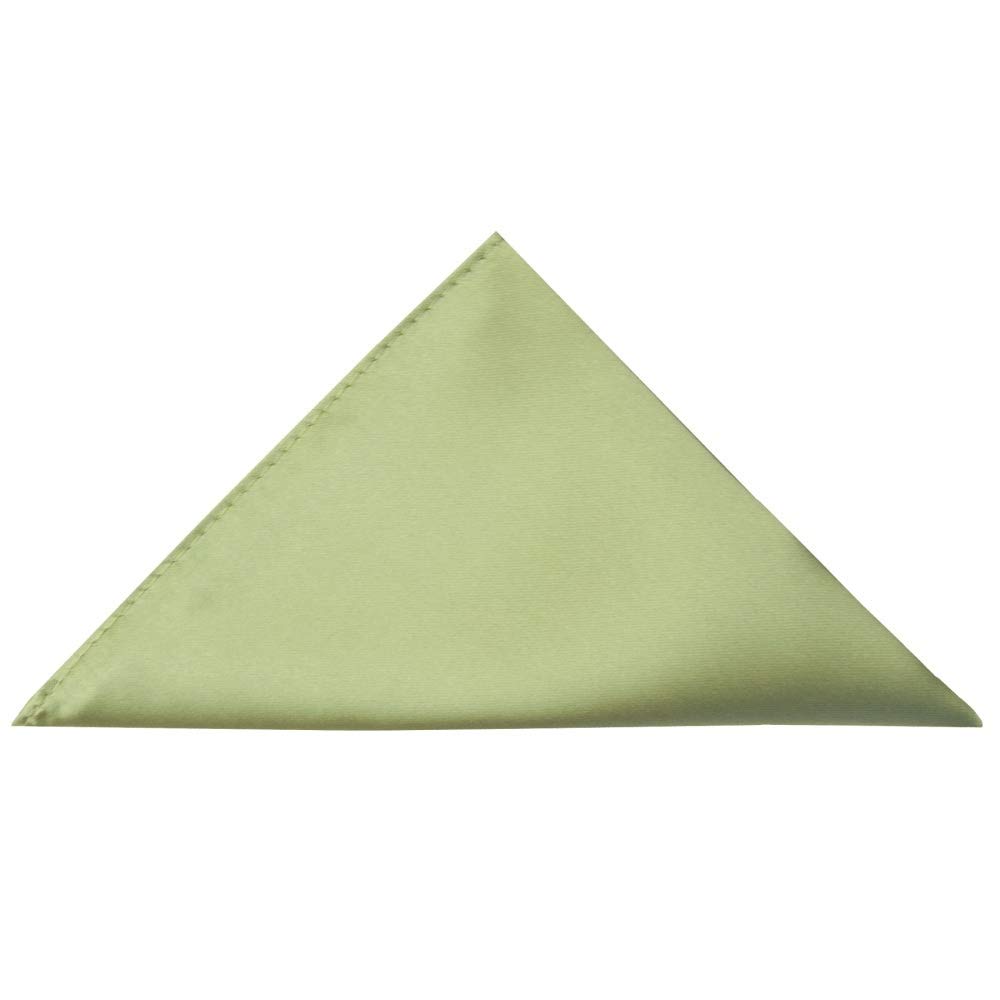 Ties R Us Men's Sage Green Plain Pocket Square