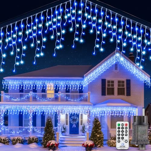 Tenda Luci Natale Esterno Cascata - 10M Catena Luminosa Esterno