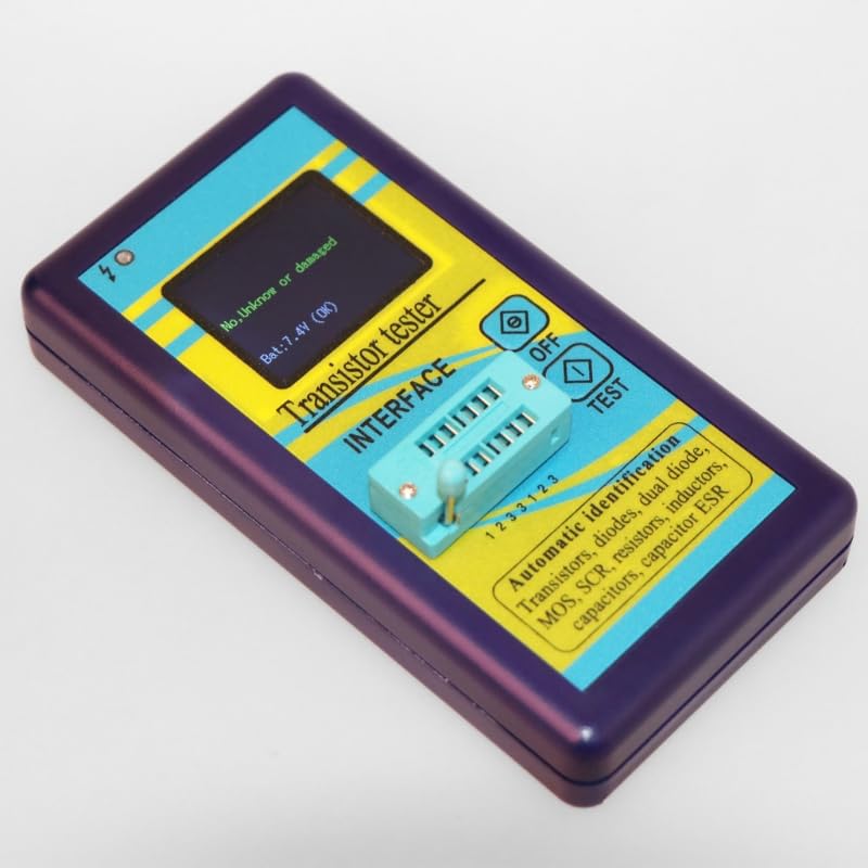 Probador De Transistores M328 - Mide ESR, Capacitancia, Inductancia, Resistencias Y Diodos, Pantalla LCD, Funciona Con Pila De 9V