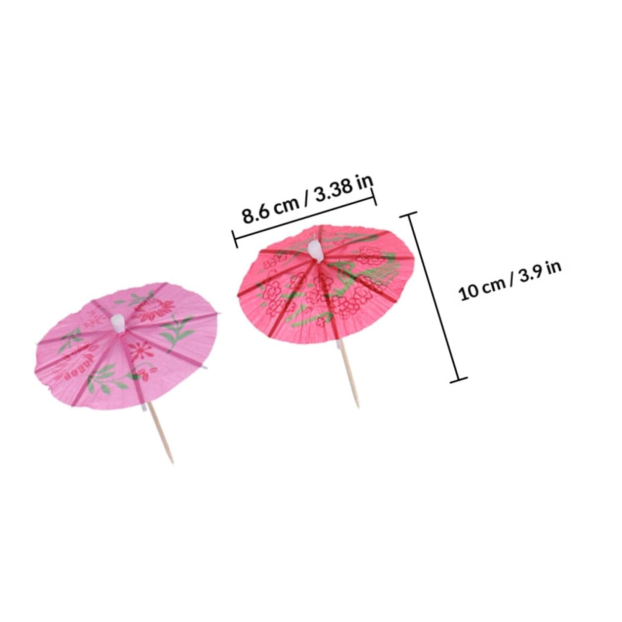 BESTOYARD Palillos de Papel para Cóctel 288 Piezas de Madera y Papel