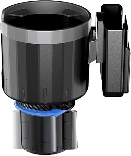 Adaptador expansor de portavasos para automóvil, expansor de portavasos ajustable 3 en 1 con soporte para teléfono y organizador de tarjetas, se