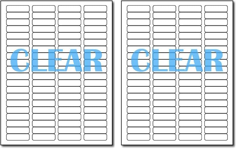 Crystal Clear Return Address Labels for Laser Printers - 1/2" x 1 3/4" - 80 per Sheet - 800 Labels (Pack of 2)