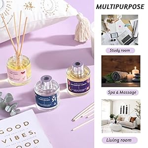 Folkulture Reed Diffusers for Home, Scent Diffusers for Home, Set of 3 with Reed Diffuser Sticks, 5.1 fl oz, Reed Diffuser for Bathroom, Aroma Diffuser for Guest Bathroom Essentials, Mint, Balsam Folkulture Reed Diffusers for Home Scent Diffusers for Home Set of 3 with Reed Diffuser Sticks 51 fl oz Reed Diffuser for Bathroom Aroma Diffuser for Guest Bathroom Essentials Mint Balsam