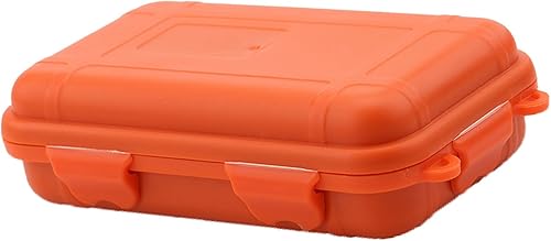 Miniatura 4 de Estuche rígido, caja de almacenamiento al aire libre a prueba de golpes, caja de contenedor sellada universal con espuma (naranja, L)