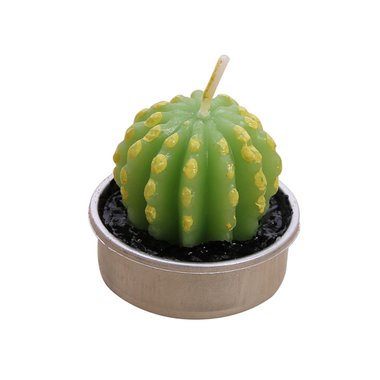 GRIRIW Mini Cactus Candles: Succulent Tea Lights for Table Decor Artificial Plant Candle