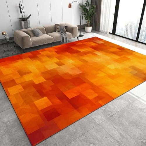 Tapis imprimé rayures texture géométrique 3D grand tapis de salon