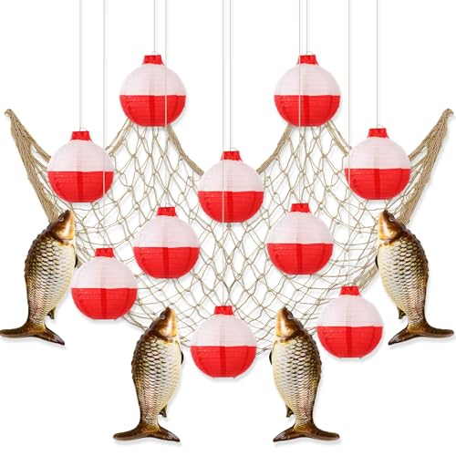 Gejoy Gone Fishing Party Decorations Set Include 4 Fish