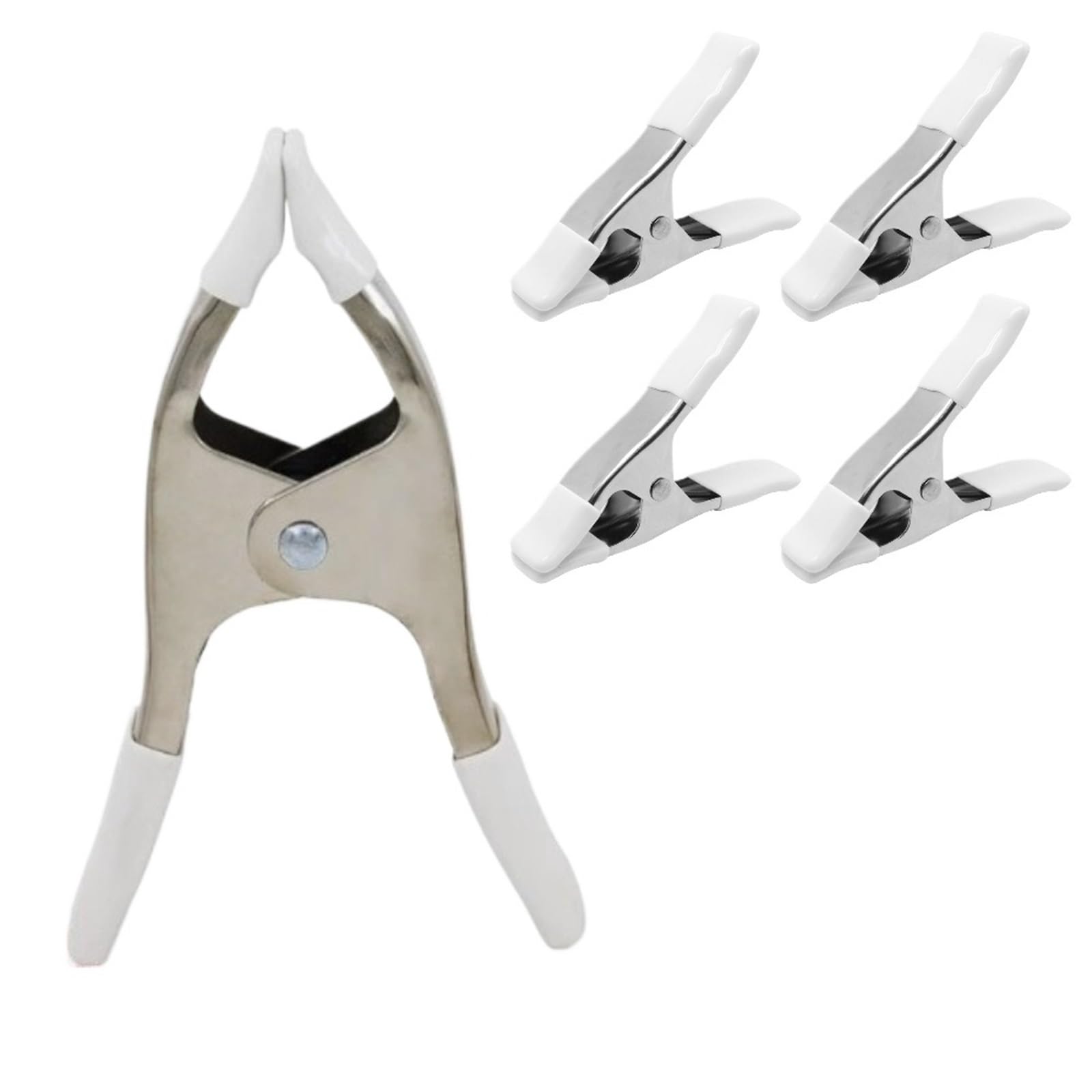 ApuaVireo&Co 5 szt. 4/6 cala zacisk sprężynowy w kształcie litery A z końcówkami ochronnymi zaciski tła klipsy odzieżowe krawcowa manekin(6 Inch-5 Pcs)