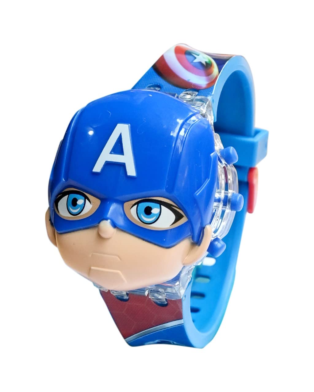 Lionmati Super Heroes Watch for Boys and Girl Spider Men/Iron Men/Captain America Kids Light Glowing Watch with Music Tune and Face Cover Multicolor Led Digital Light Kid Watch (Captain America) (B0B9K25D51) Amazon Price History, Amazon Price Tracker