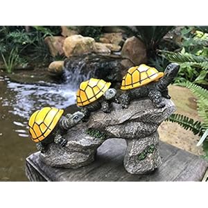 Solar Powered Turtles on Log Outdoor Accent Lighting LED Garden Light Decor Solar Powered Turtles on Log Outdoor Accent Lighting LED Garden Light Decor