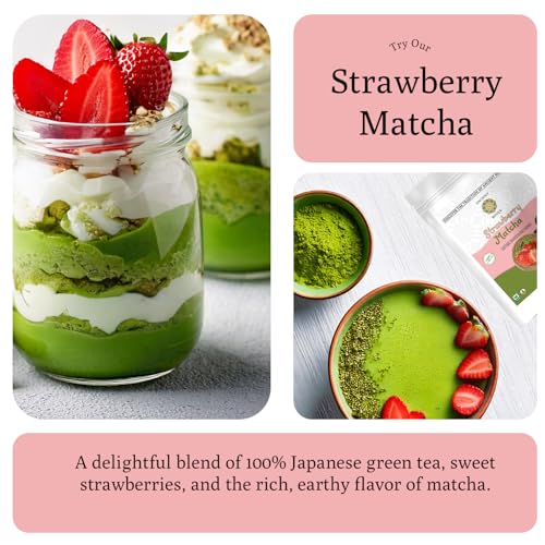 Polvo de té matcha con fresa 3.5 oz miniatura 2