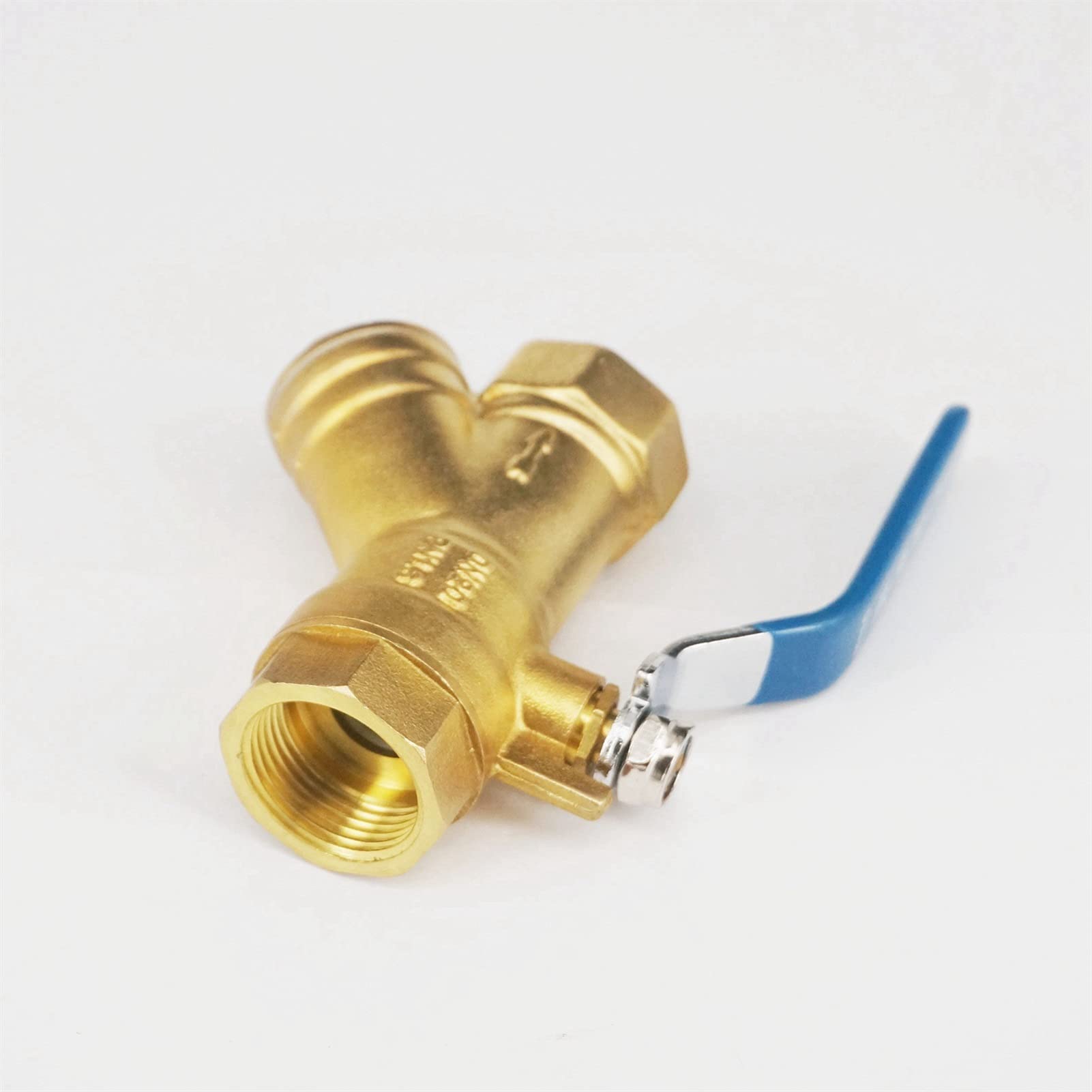 Válvula de bola de latón de 3/4 de pulgada con filtro colador tipo Y - Rosca hembra for agua y aplicaciones naturales