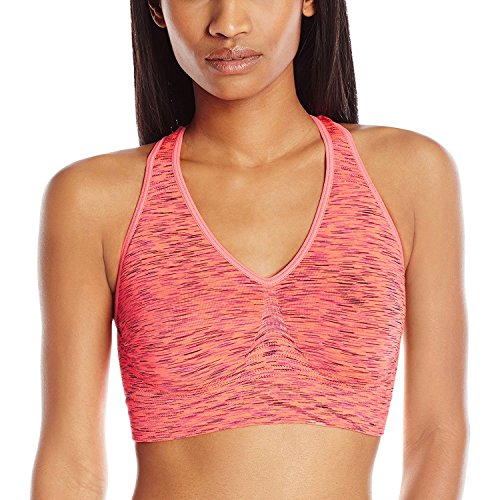 Hanes Women's Cozy Racerback Bra, Coral Space Dye, 2X
