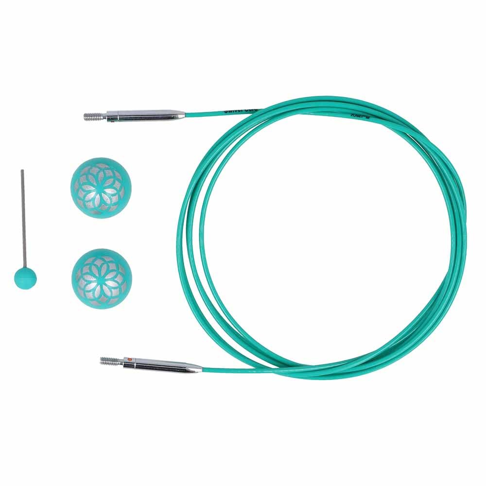 KnitPro Swivel 360° Inter. Cable for 150cm Needle - 3pcs, Blue