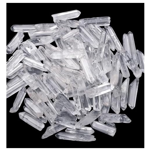 DUQGUHO Clear Quartz Crystals Points Bulk Healing Crystal Stones Irregular Shape Raw Quartz Points Crystal Wand for Jewelry Making Polishing Cabbing Reiki Energy Balance 0.4-1.18" 0.22 lb