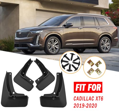 Image of Mud Flaps Mud Guards Fit for 2019-2024 Cadillac XT6, Front & Rear Mud Splash Guards Accessories - 4 Pc, Black