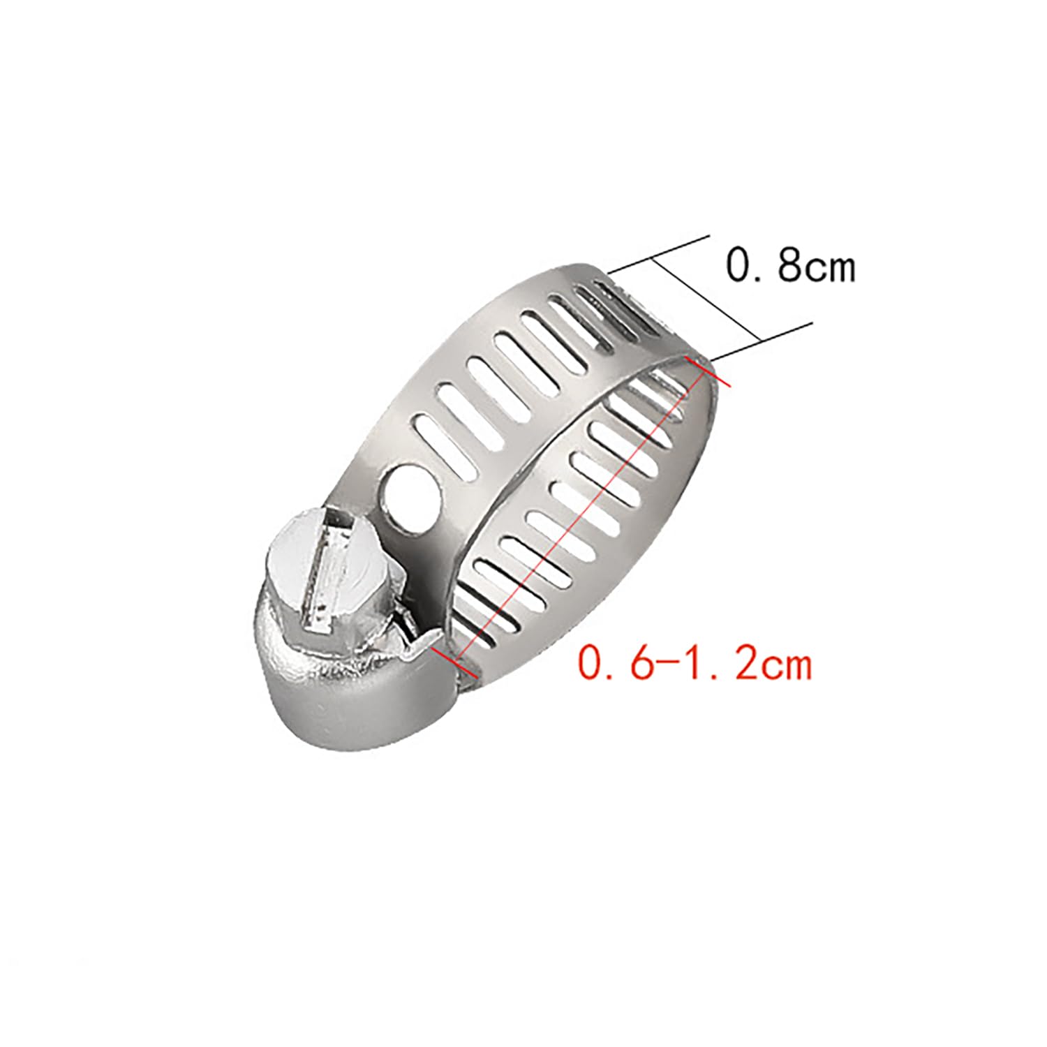 Abrazadera de manguera, abrazaderas de manguera ajustables, Abrazaderas de Tubo Acero Inoxidable, abrazadera de tubería de combustible, Ajustables de 6-12mm, 10 pcs.