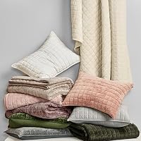 RECYCO Channel Box Stitch Velvet Quilt Set, King Size, Olive Green — image 7