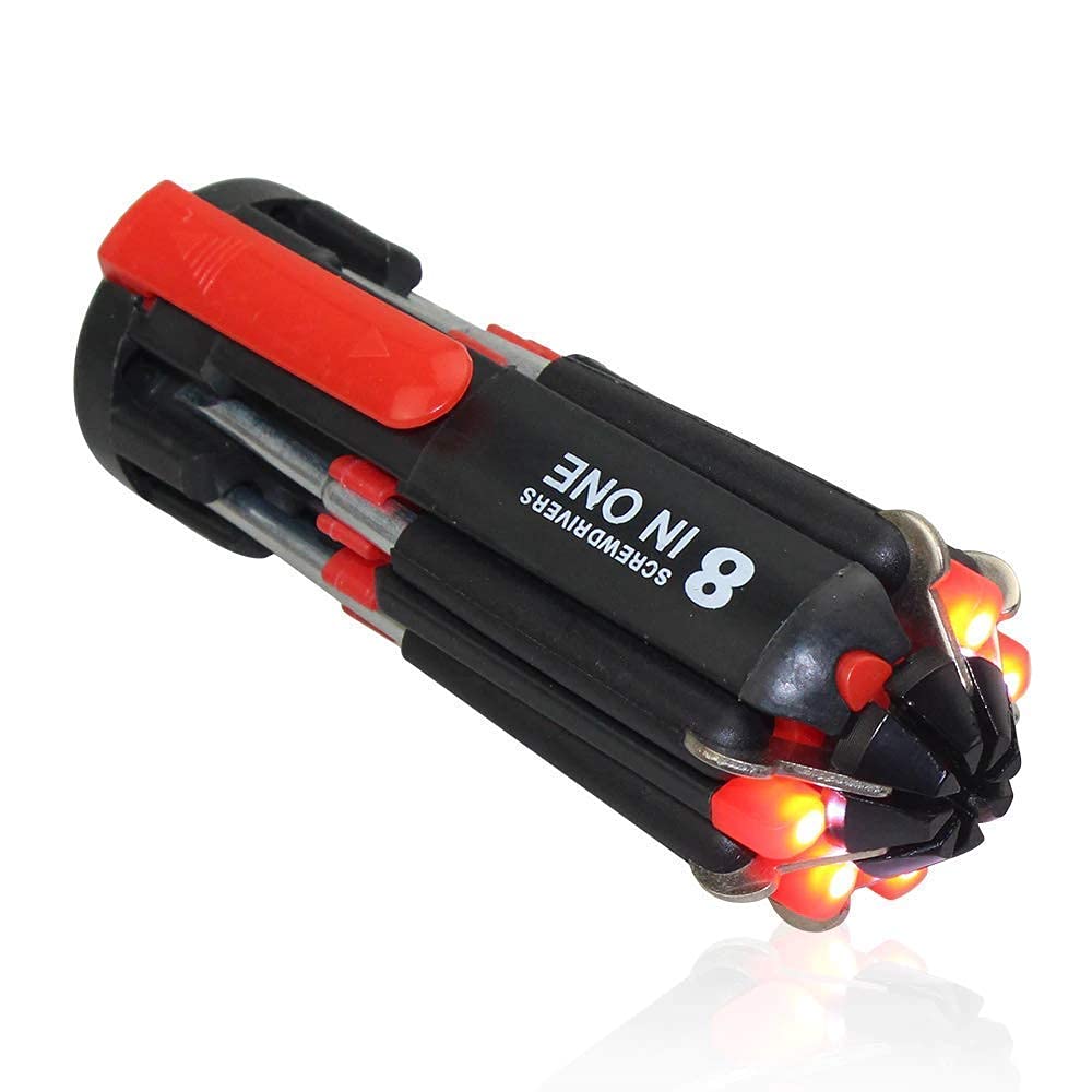 8-in-1 Screwdriver Set with LED Flashlight Magnetic Multi-Bit Tool — Amazon image 6