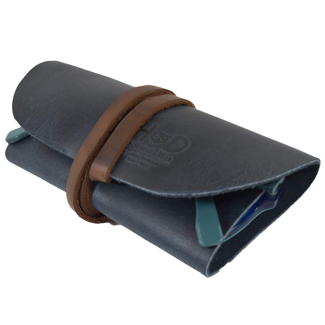 Hide & DrinkHide & Drink, Rustic Leather Sunglass Wrap, Slim Travel, Soft Eye Glasses Storage, Handmade Includes 101 Year Warranty