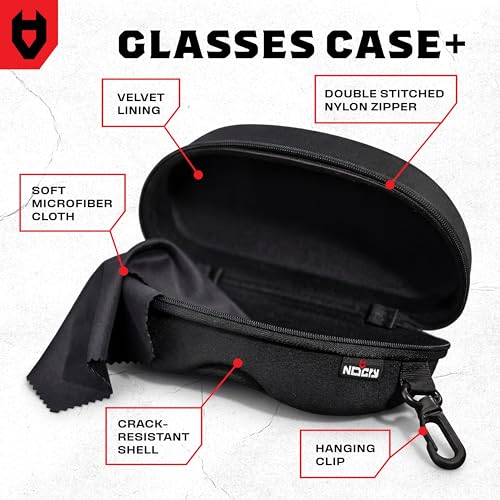 NoCry Glasses Case Hard Shell with Velvet Lining, Reinforced Zipper & Belt Clip — Protective Sunglasses or Eyeglass Case for Sunglass or Safety Glasses, Perfect Storage for Travel — For Men and Women - image 2
