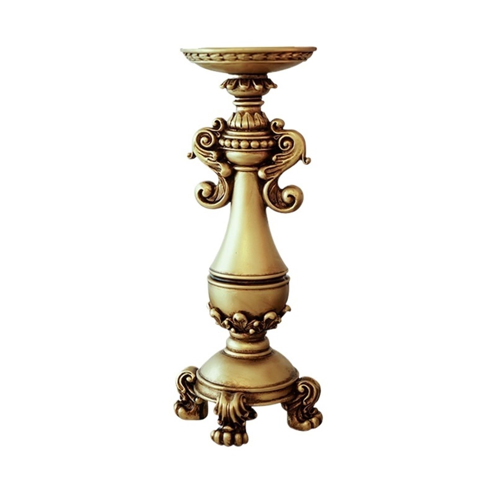 Metal Candle Holder Candle Holder Golden Crafts Candlestick Desktop Ornaments Home Decoration(Color 2)