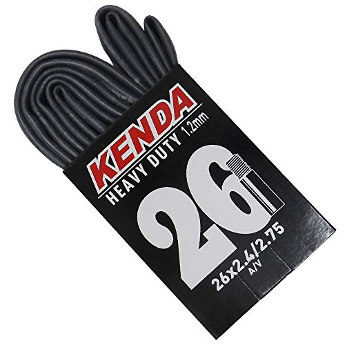 Kit 2 Câmaras Kenda 26x2.4/2.75 Reforçada 1.2mm Válvula Americana Preto