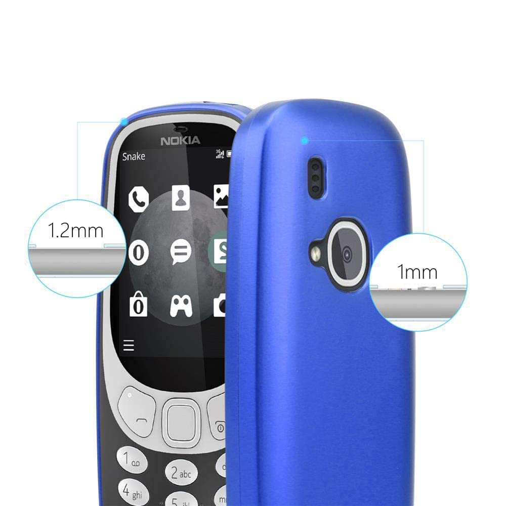 TienJueShi Blu Scuro Premium Retro Business Stand Portafoglio Caso in Pelle Case Copertina Custodia Protettiva Cover TPU Silicone per Nokia 230 2.8 inch