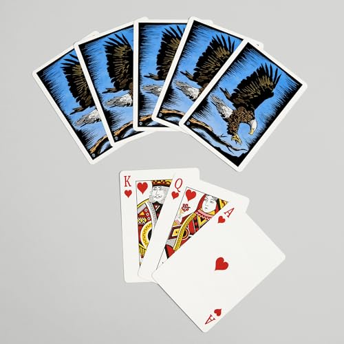 Juego de 52 naipes Póker con diseño de águila calva miniatura 7