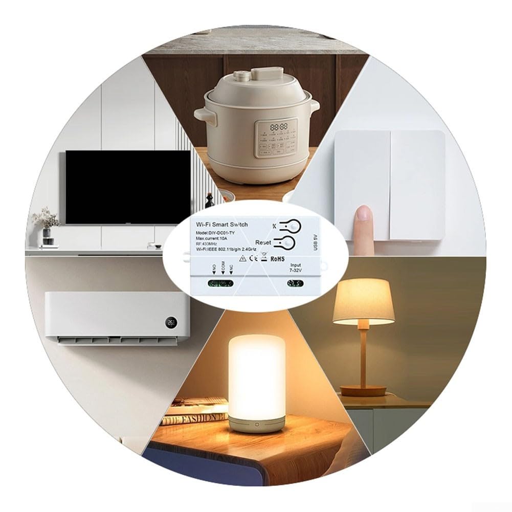 Interrupteur Intelligent USB 5 V Wi-FI pour Maison connectée, pour Appareil domotique, minuterie télécommandée avec Commande vocale et économie d'énergie