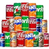 Mini Soda Soft Drink Variety, 8 Flavor Soda Assortment - 7.5 Fl Oz. Cans (24 - Pack)