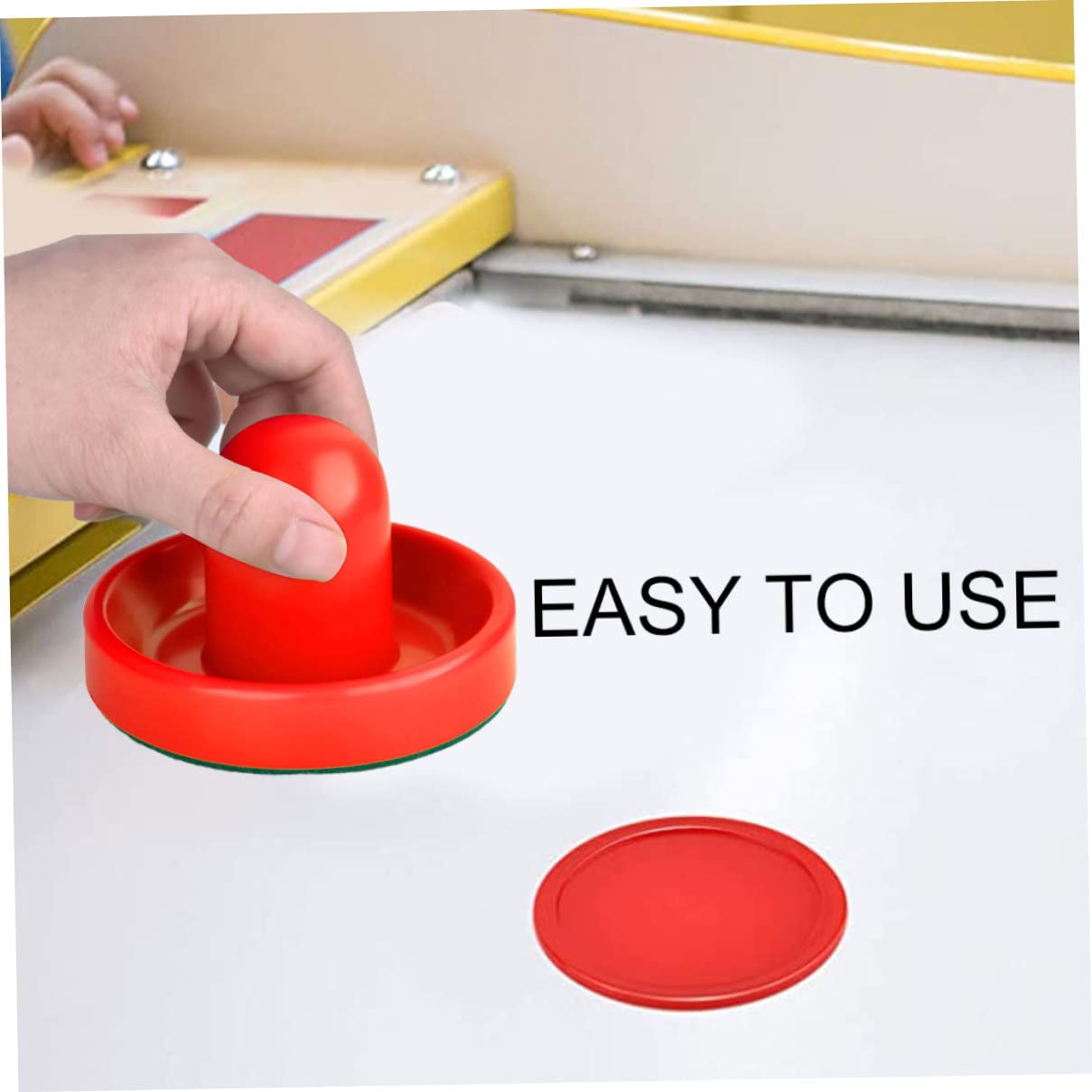 Dischi da Air Hockey Set di ricambio per Air Hockey Spingitori per hockey su ghiaccio Dischi Paddle Tavolo da gioco per famiglie Set di ricambio per Air Hockey rosso Spingitori per hockey su ghiaccio