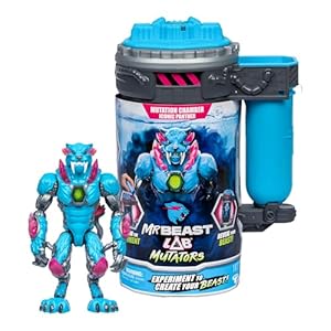 MrBeast Lab Mutators Iconic Panther Actionfigur (Blau)