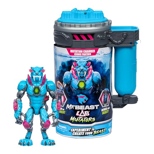 MrBeast Lab Mutators, Mutate The Ultimate Beast Mutators. Perform The Experiment, Release a MrBeast Iconic Panther Action Figure. 3 to Collect!