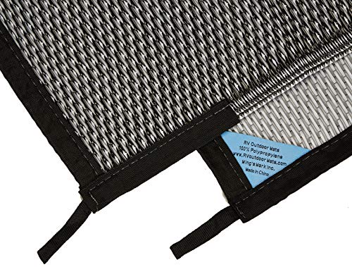 Stylish Camping Ga1 Reversible Graphic Patio Mat-8' X 12', Black/Silver #TOP7
